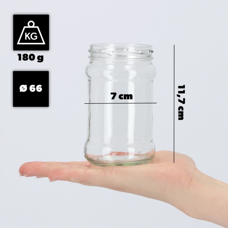 Słoik KADAX 315 ml Słoiki Na Przetwory Miód Szklany Wieczka Zakrętki fi 66 50 szt