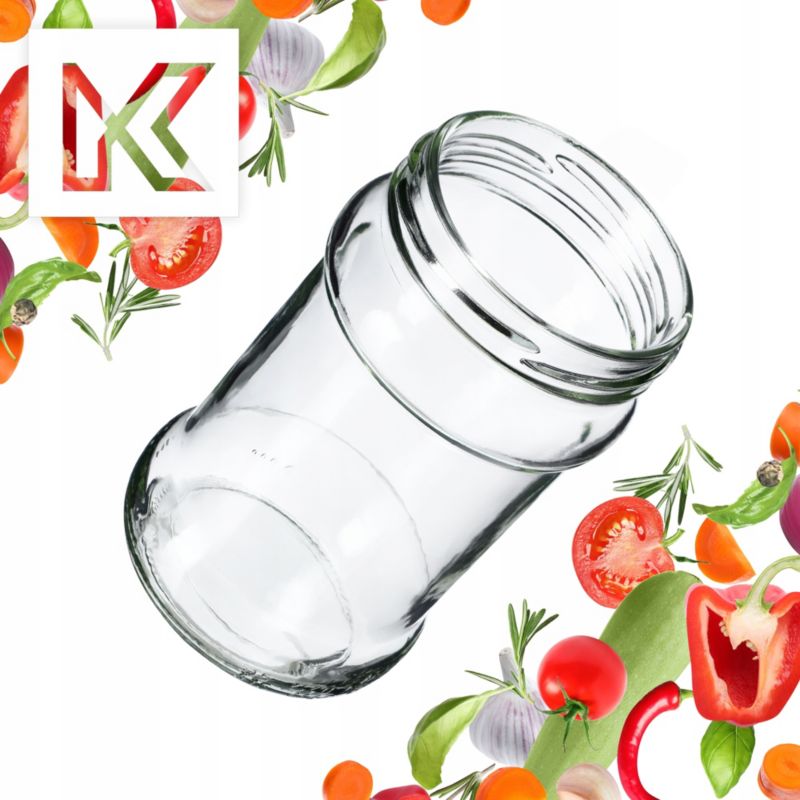 Słoik KADAX 315 ml Słoiki Na Przetwory Miód Szklany Wieczka Zakrętki fi 66 50 szt