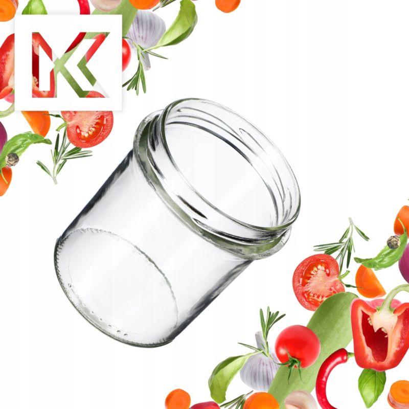 Słoik KADAX 350 ml Słoiki Na Przetwory Miód Szklany Wieczka Zakrętki fi82 10 szt