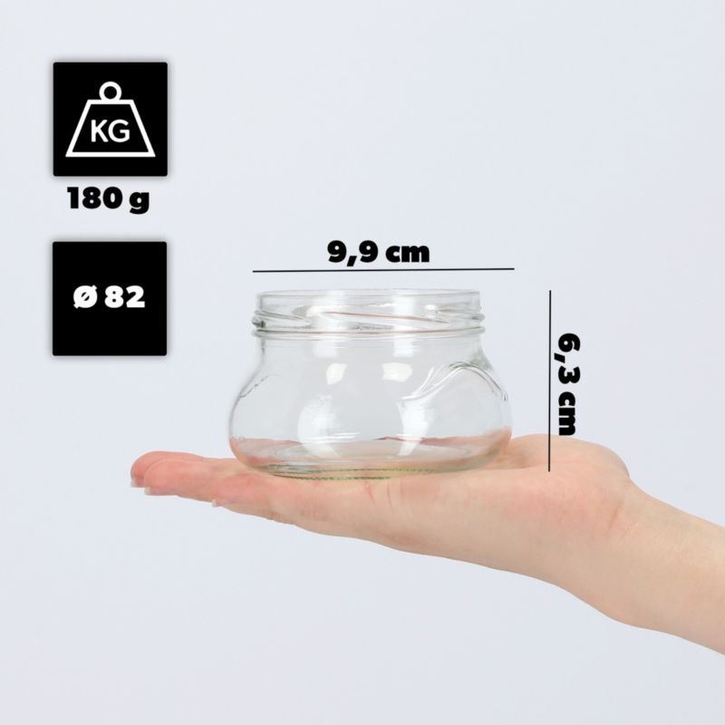 Słoik KADAX Słoiki 300ml Szklany Na Przetwory miód Dżem Ozdobny 50 szt.