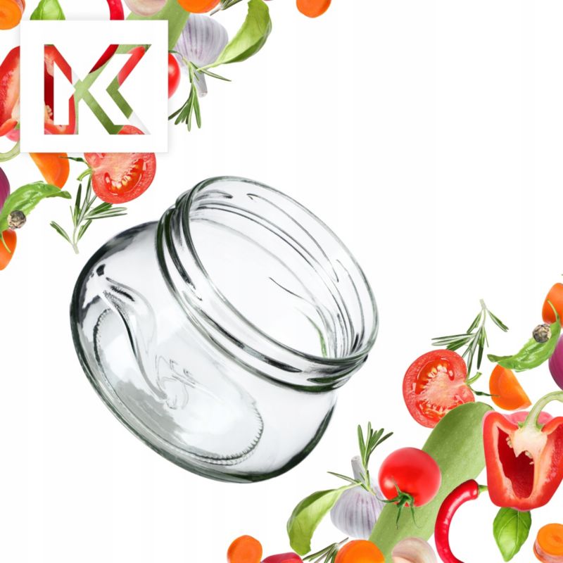 Słoik KADAX Słoiki 300ml Szklany Na Przetwory miód Dżem Ozdobny 50 szt.