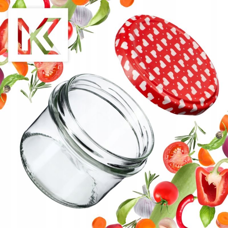 Słoik KADAX Szklany Słoiki 235ml Na Przetwory Dżem Pasztet Wieczka Fi82 10 szt.