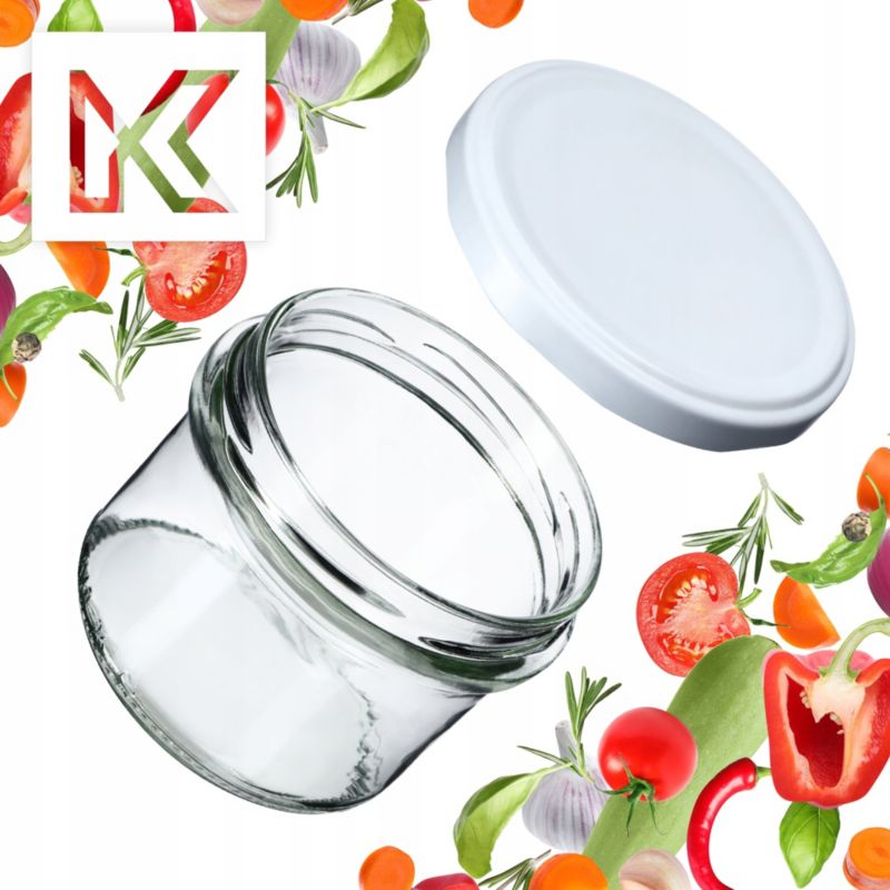 Słoik KADAX Szklany Słoiki 235ml Na Przetwory Dżem Pasztet Wieczka Fi82 10 szt.