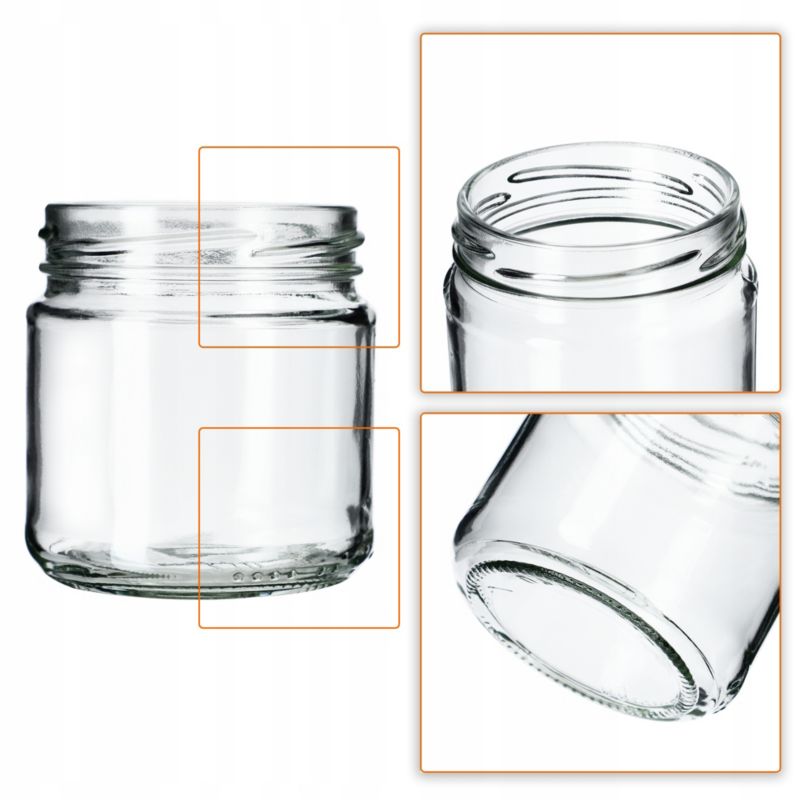 Słoiki KADAX Słoik 200ml Szklany Przetwory Dżem miód + Zakrętki Fi66 10 szt.