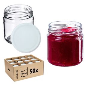 Słoiki KADAX Słoik 200ml Szklany Przetwory Dżem miód + Zakrętki Fi66 50 szt.