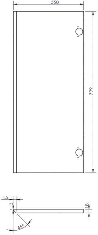 Słupek łazienkowy Mexen Orio biały połysk 35x160 cm 2 drzwi 1 szt.