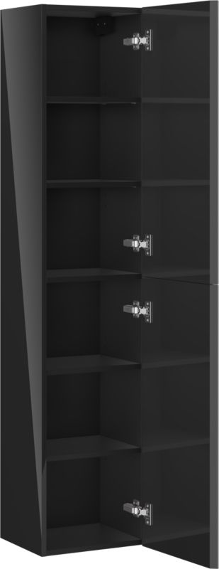Słupek łazienkowy Mexen Orio czarny połysk 35x160 cm 2 drzwi 1 szt.