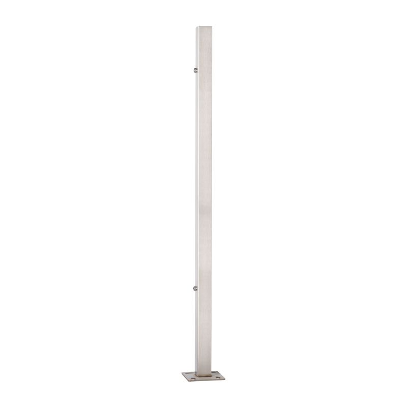 Słupek balustradowy PINOX końcowy 40x40x98 1 mm - stal nierdzewna nieuzbrojony (Satyna)  1 szt