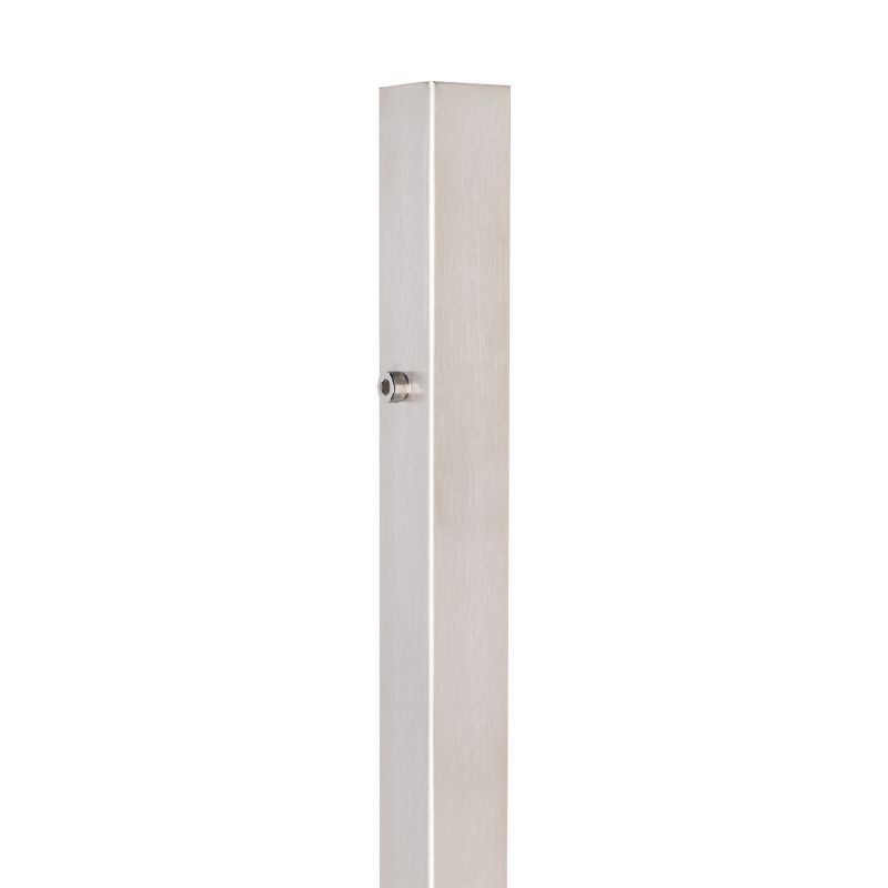 Słupek balustradowy PINOX końcowy 40x40x98 1 mm - stal nierdzewna nieuzbrojony (Satyna)  1 szt