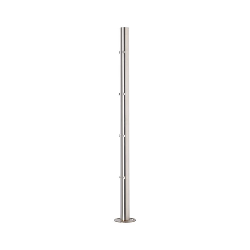 Słupek balustradowy PINOX narożny fi 42,4x88 1 mm - stal nierdzewna nieuzbrojony (Satyna)  1 szt