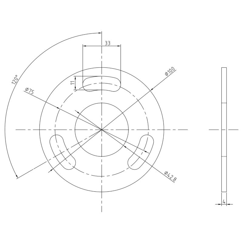 Słupek balustradowy PINOX narożny fi 42,4x98 1 mm - stal nierdzewna nieuzbrojony (Satyna)  1 szt