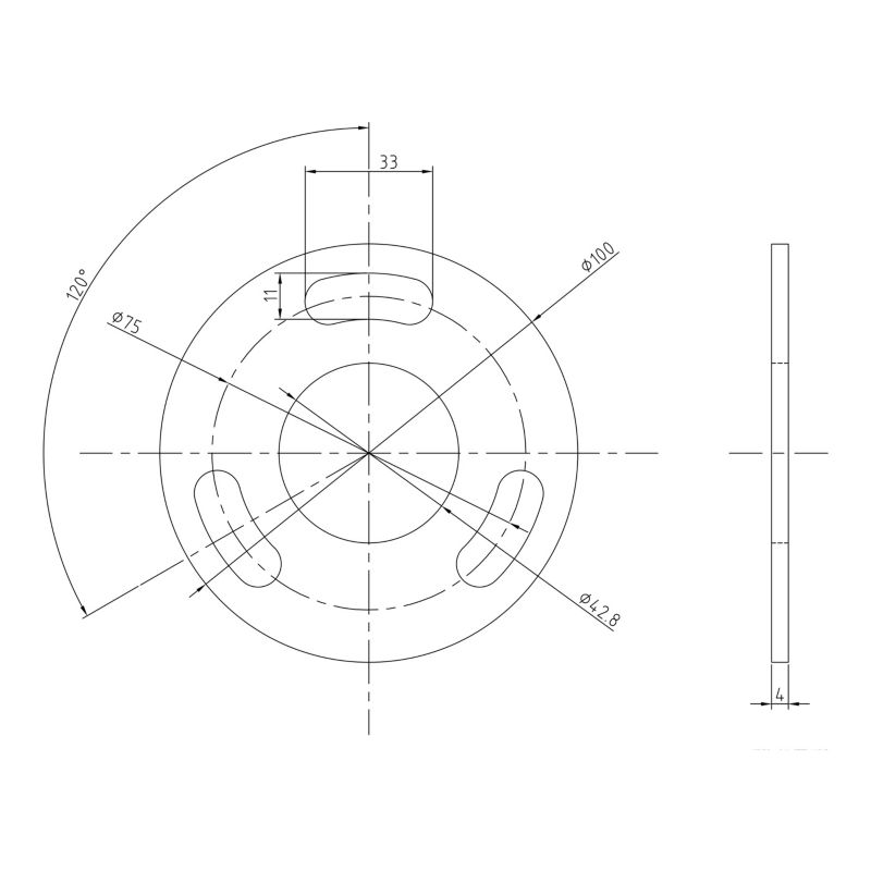 Słupek balustradowy PINOX środkowy fi 42,4x88 1 mm - stal nierdzewna nieuzbrojony (Satyna)  1 szt