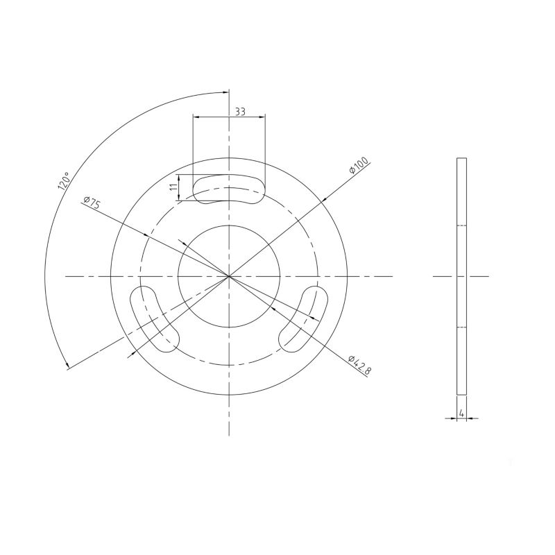 Słupek balustradowy PINOX środkowy fi 42,4x98 1 mm - stal nierdzewna nieuzbrojony (Satyna)  1 szt