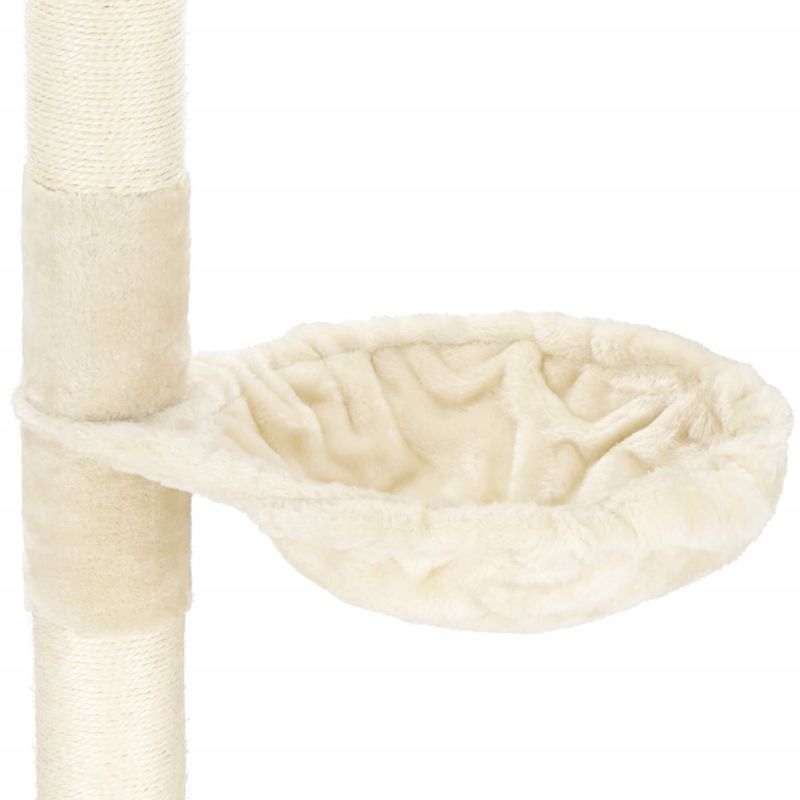 Słupek do drapania dla kota Springos sufitowy sizal drapak 245 - 260 cm kremowy 1 szt.