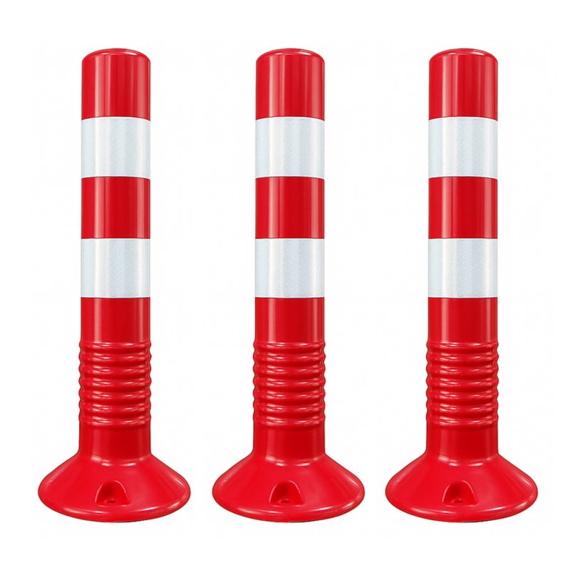 Słupek elastyczny odblaskowy 45cm parkingowy uchylny blokujący pachołek 3 szt.