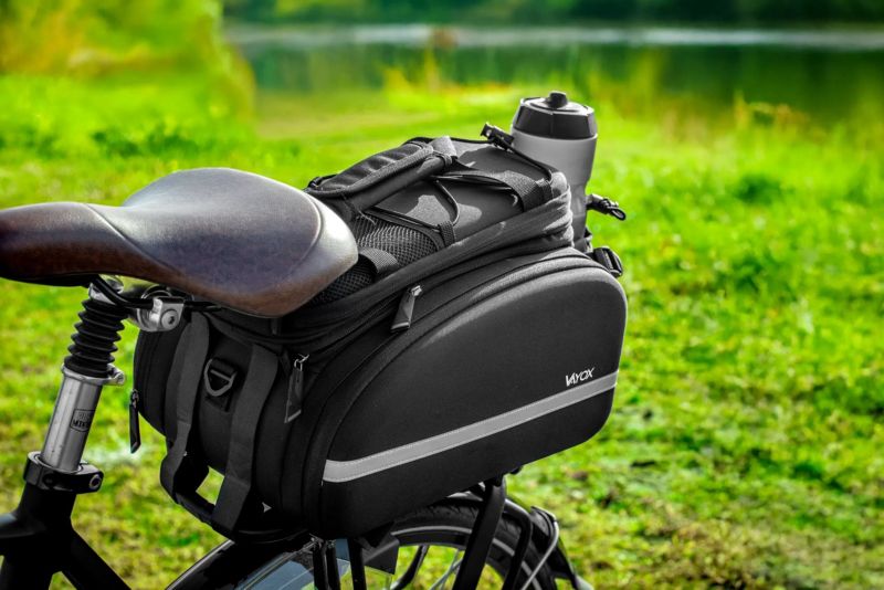 Sakwa rowerowa na bagażnik Vayox VA0346 z kieszeniami bocznymi 10L-35L czarna 1szt.