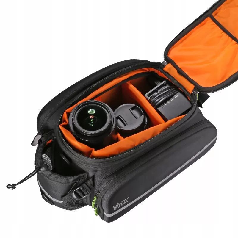Sakwa rowerowa na bagażnik Vayox VA0346 z kieszeniami bocznymi 10L-35L czarna 1szt.