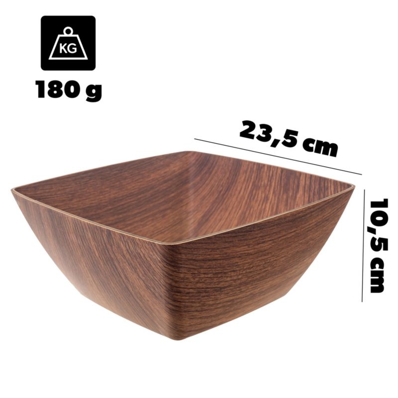 Salaterka KADAX Plastikowa Kwadratowa Do Sałatek 23cm 1szt.