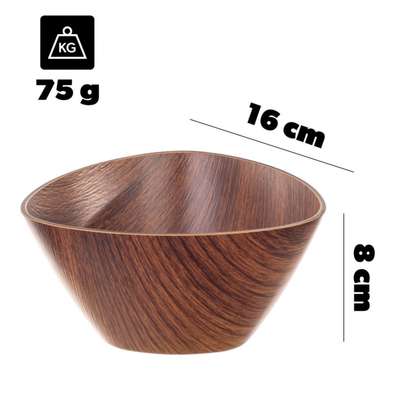 Salaterka KADAX Plastikowa Trójkątna Do Sałatek 16cm 1szt.