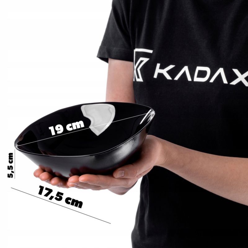 Salaterka KADAX Szklana Czarna Do Zupy Przekąsek 19cm 1szt.