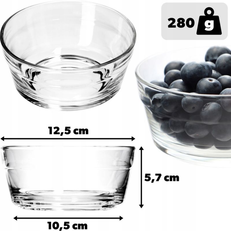Salaterka KADAX Szklana Na Przekąski 12,5cm 1szt.