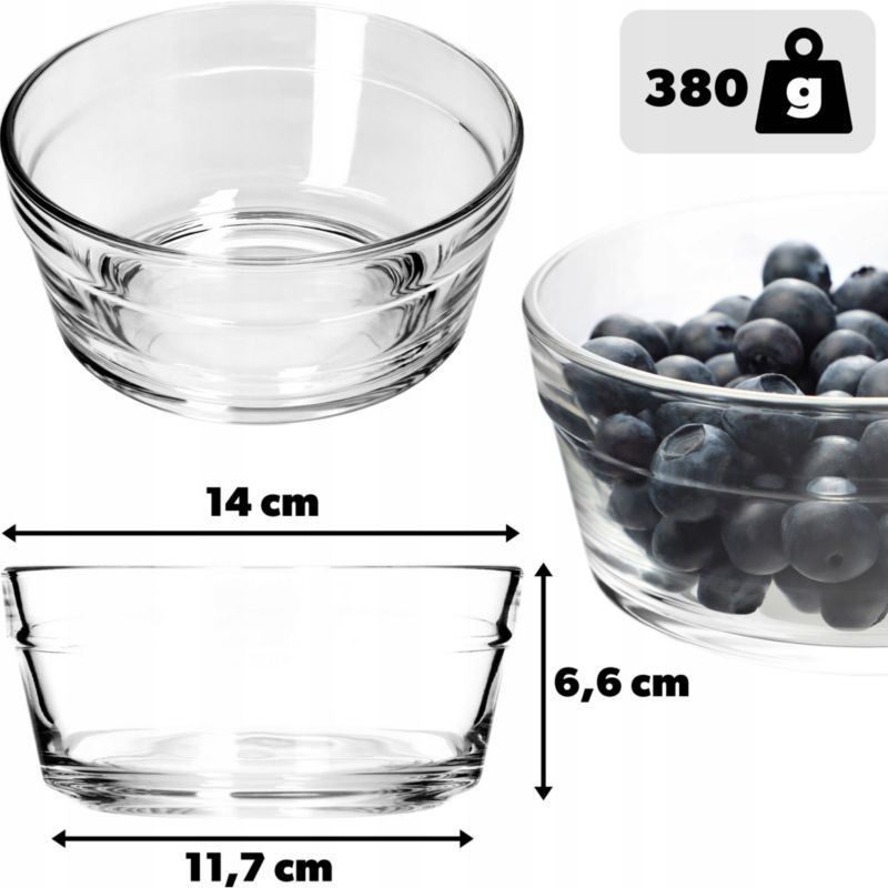 Salaterka KADAX Szklana Na Przekąski 14cm 1szt.