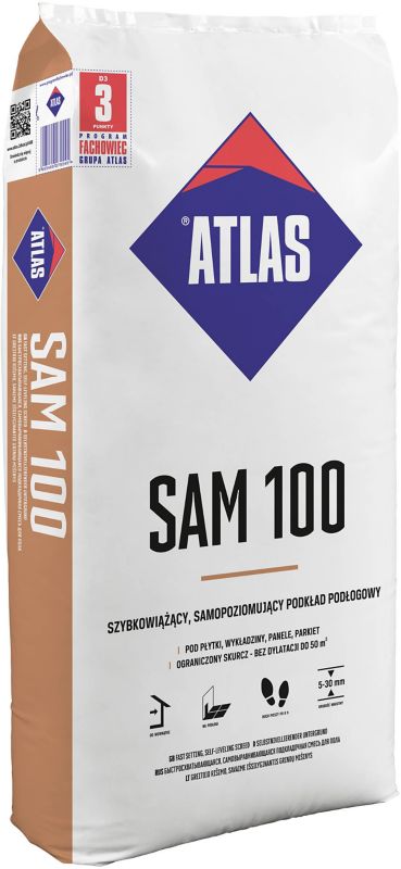 Samopoziomujący podkład podłogowy Atlas SAM 100 25 kg