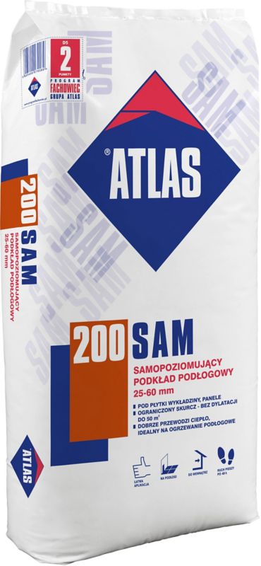 Samopoziomujący podkład podłogowy Atlas SAM 200 25 kg