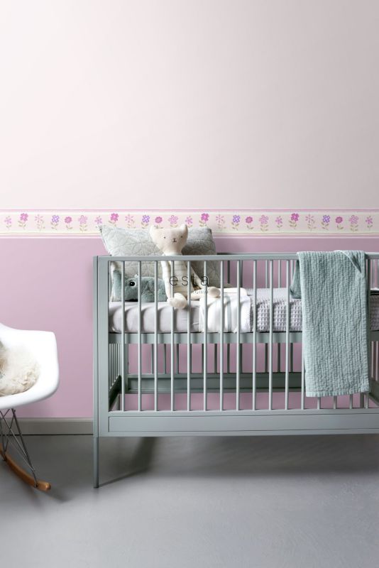 samoprzylepna granica tapety ESTAhome kwiaty jasnego różu 500 x 17.6 cm - 1 szt.