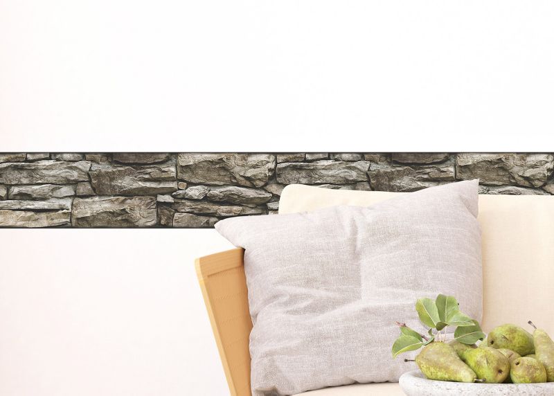 samoprzylepna granica tapety Sanders & Sanders ceglana ściana szaro-szarym 10 x 500 cm - 1 szt.
