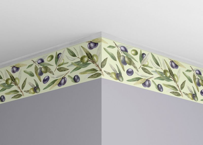 samoprzylepna granica tapety Sanders & Sanders egzotyczne owoce i liście zielonymIniebieskim 10 x 500 cm - 1 szt.