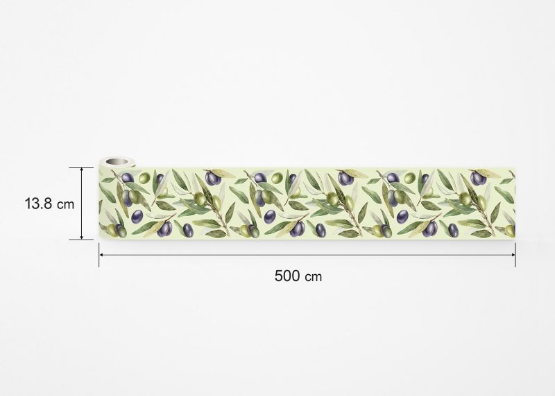 samoprzylepna granica tapety Sanders & Sanders egzotyczne owoce i liście zielonymIniebieskim 10 x 500 cm - 1 szt.