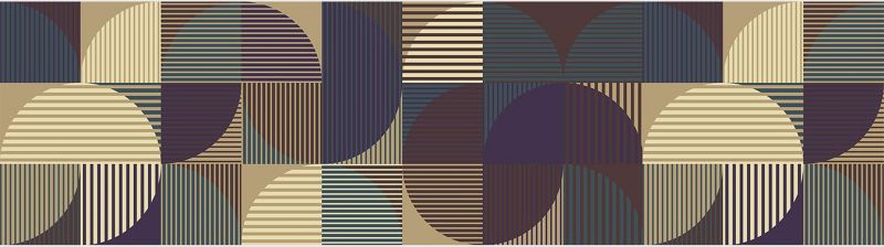 samoprzylepna granica tapety Sanders & Sanders koła w stylu Bauhaus ciemnoniebieskimIbeżowym 10 x 500 cm - 1 szt.