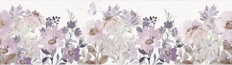 samoprzylepna granica tapety Sanders & Sanders kwiaty liliowo fioletowym 10 x 500 cm - 1 szt.