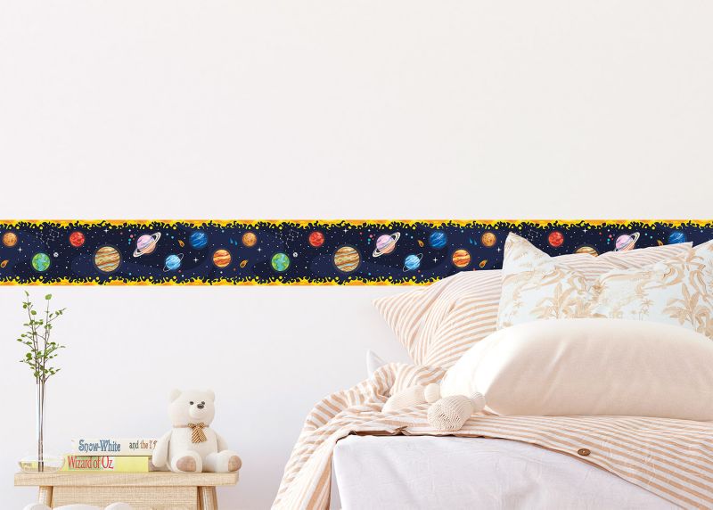 samoprzylepna granica tapety Sanders & Sanders planety w kosmosie niebieskimIw wielu kolorach 10 x 500 cm - 1 szt.