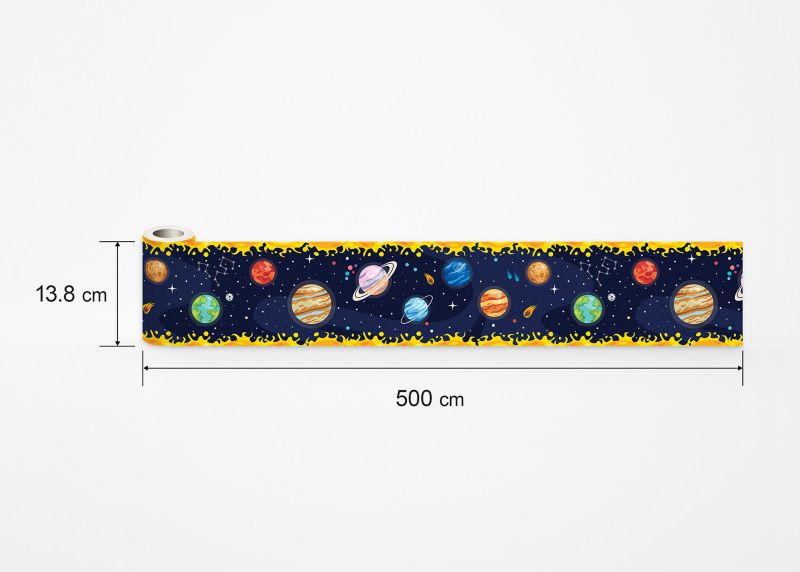 samoprzylepna granica tapety Sanders & Sanders planety w kosmosie niebieskimIw wielu kolorach 10 x 500 cm - 1 szt.