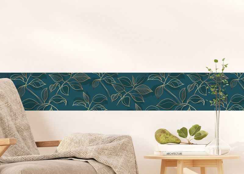 samoprzylepna granica tapety Sanders & Sanders przejrzeć ciemnoniebieskimIzłotym 10 x 500 cm - 1 szt.