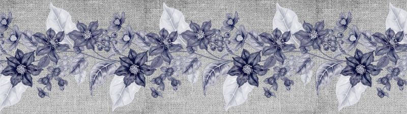 samoprzylepna granica tapety Sanders & Sanders zabytkowe kwiaty szarymIszaro-granatowym 500 x 14 cm - 1 szt.