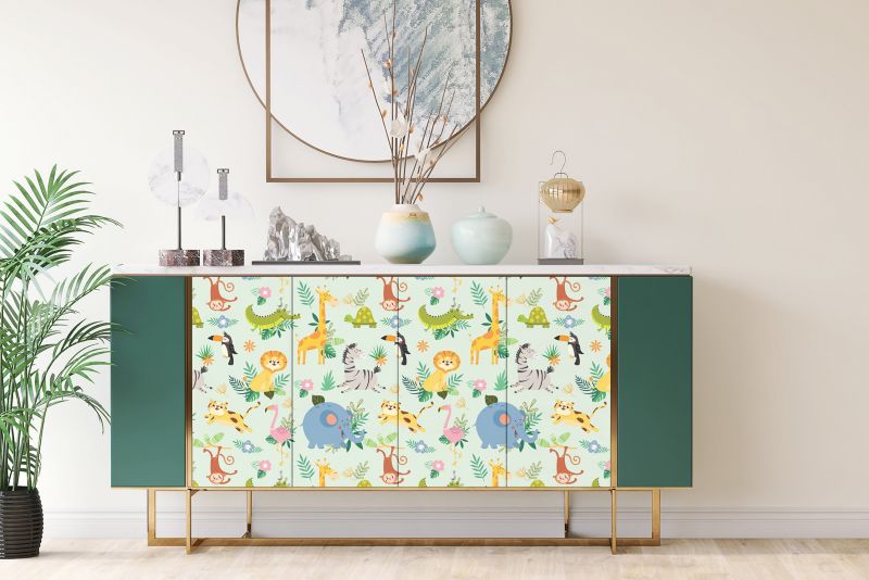 Samoprzylepna okleina Tulup 100x50 cm Afrykańskie zwierzęta 1 szt.