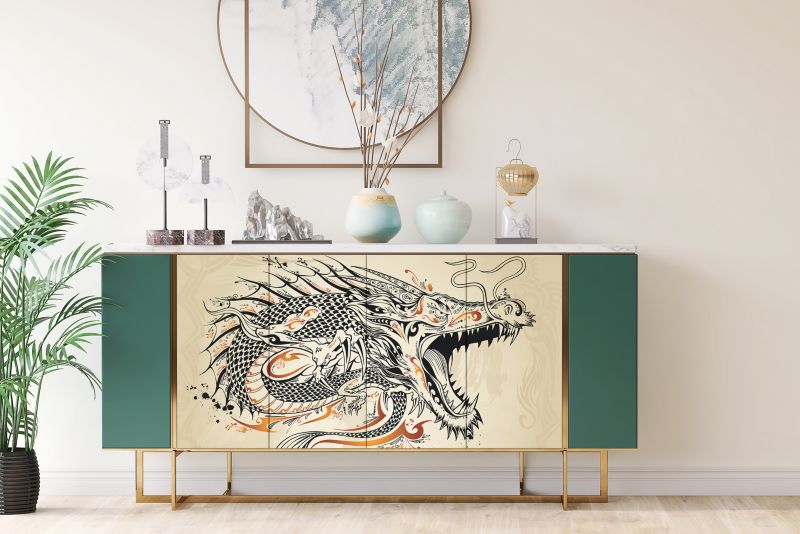 Samoprzylepna okleina Tulup 100x50 cm Chiński smok 1 szt.