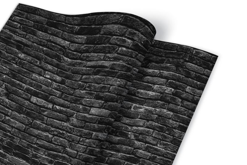 Samoprzylepna okleina Tulup 100x50 cm Czarna cegła 1 szt.
