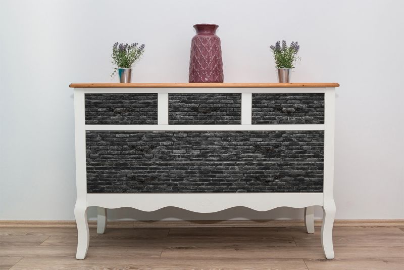 Samoprzylepna okleina Tulup 100x50 cm Czarna cegła 1 szt.