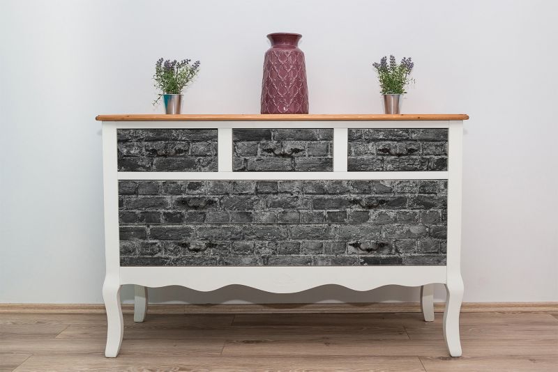 Samoprzylepna okleina Tulup 100x50 cm Czarno białe cegły 1 szt.