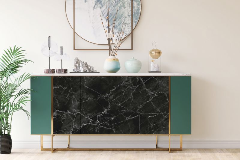 Samoprzylepna okleina Tulup 100x50 cm Czarno biały marmur 1 szt.