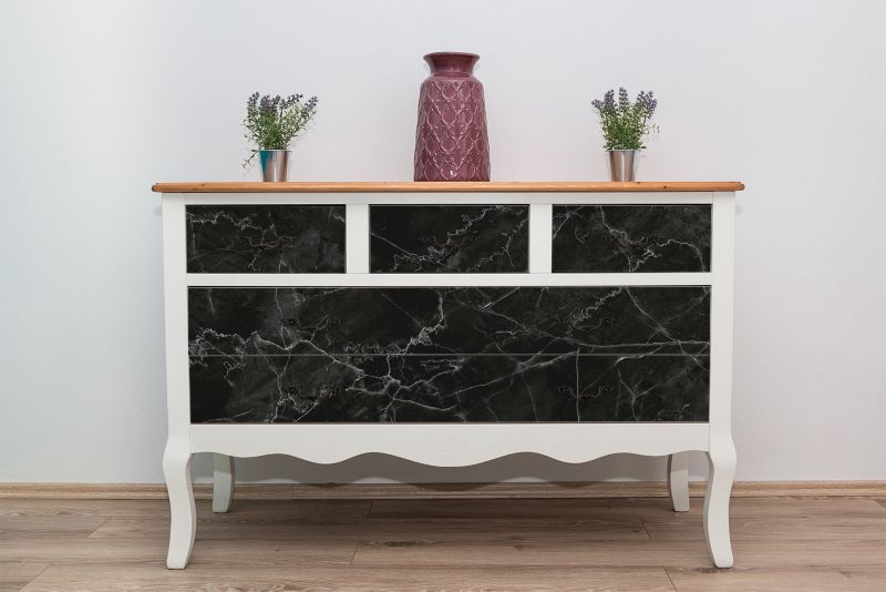 Samoprzylepna okleina Tulup 100x50 cm Czarno biały marmur 1 szt.