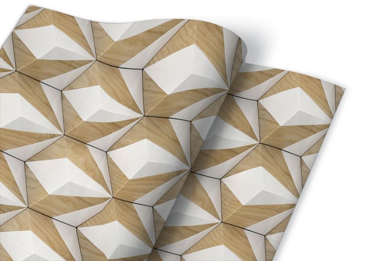Samoprzylepna okleina Tulup 100x50 cm Drewniane sześciany 3d 1 szt.