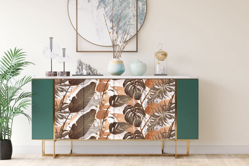 Samoprzylepna okleina Tulup 100x50 cm Egzotyczny wzór monetra 1 szt.