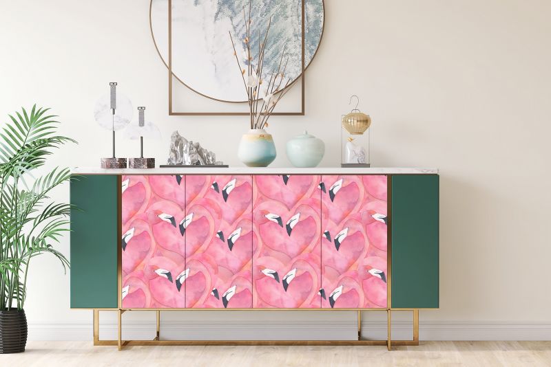 Samoprzylepna okleina Tulup 100x50 cm Flamingi 1 szt. II