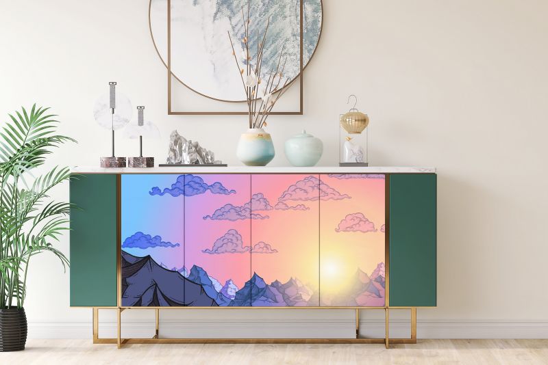 Samoprzylepna okleina Tulup 100x50 cm Góry chmury 1 szt.