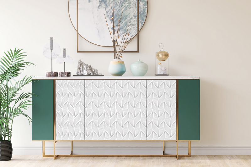 Samoprzylepna okleina Tulup 100x50 cm Geometryczne liście 1 szt.
